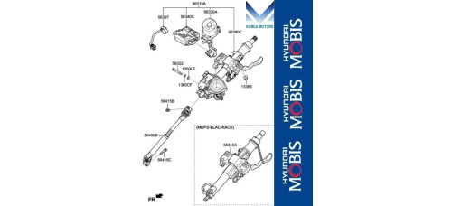 mobis column assy-steering set for kia sorento 2014-17
